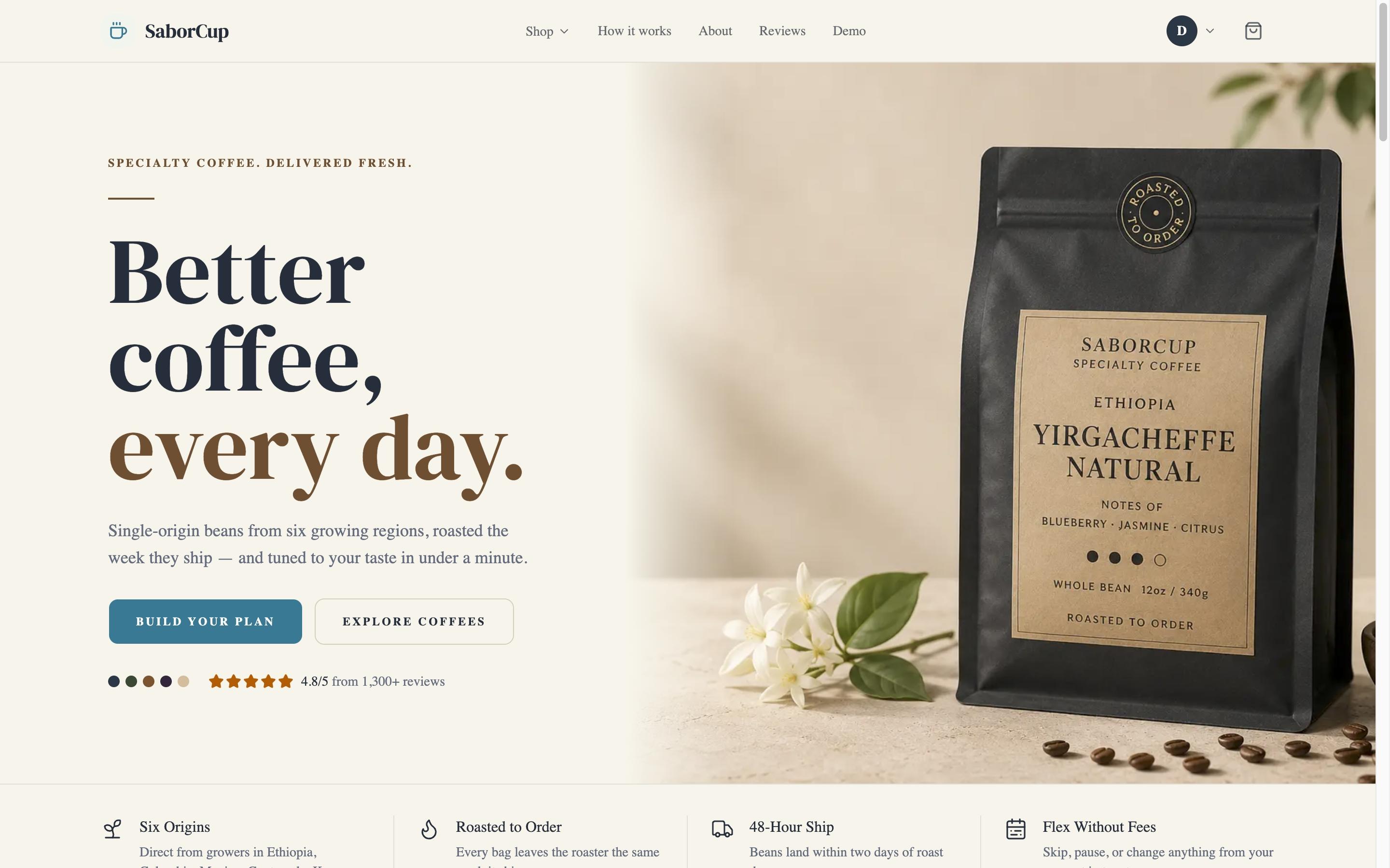 Screenshot of SaborCup